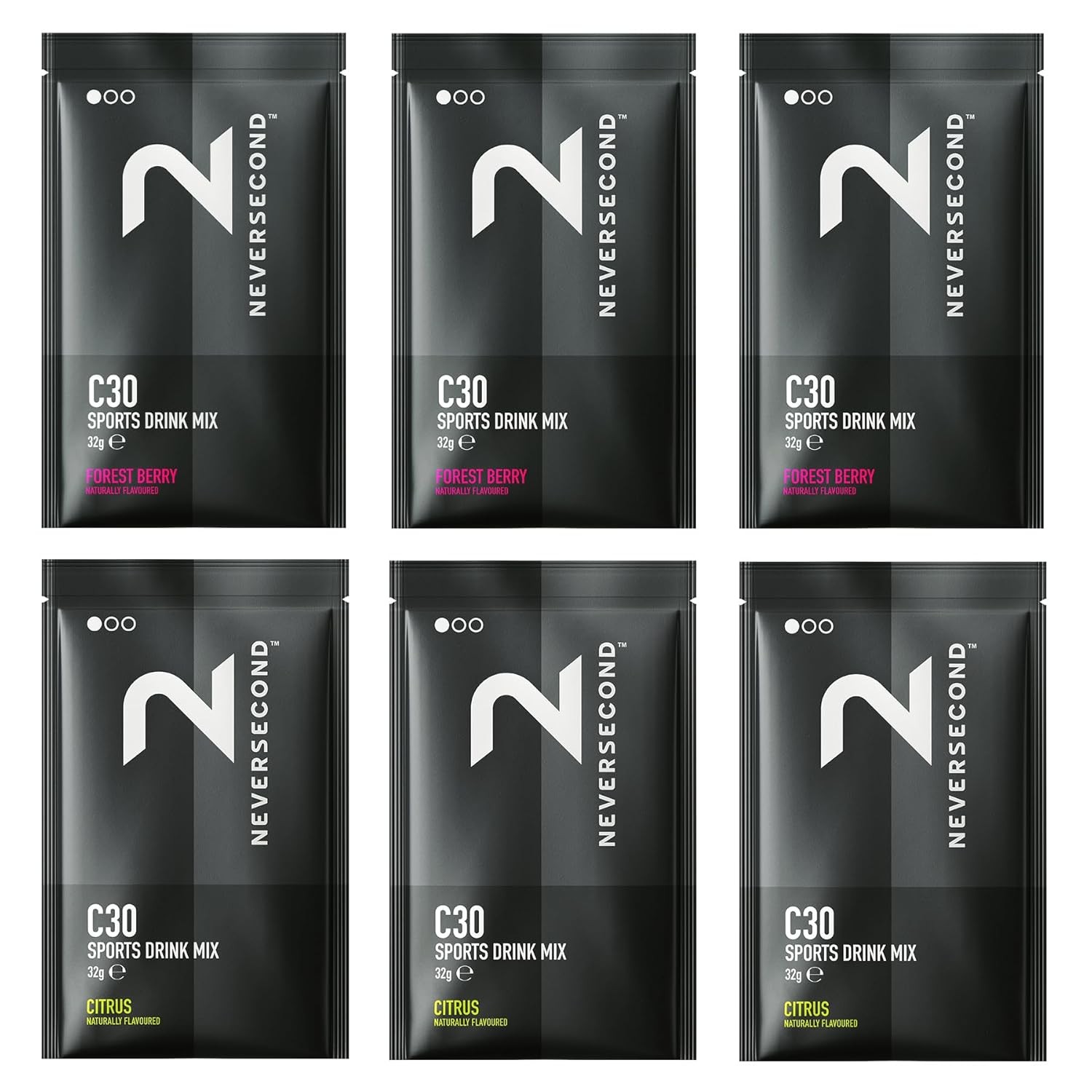 Neversecond C30 Sports Drink, High Performance 1.13 Ounce (Pack of 6)