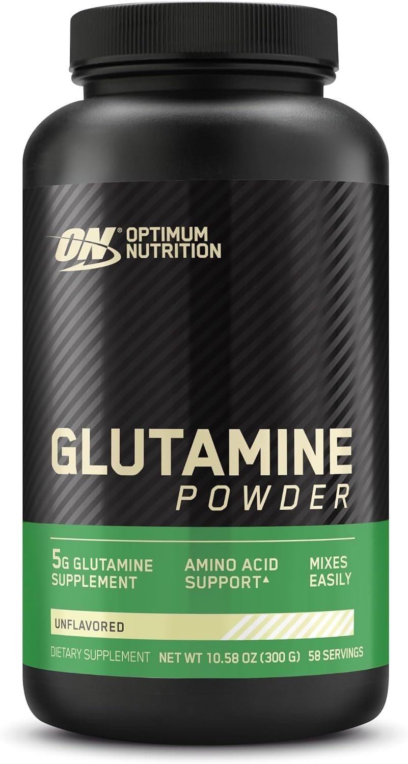 Optimum Nutrition ON Glutamine Powder Unflavored 10.58 oz (300 g) Exp 02/2028