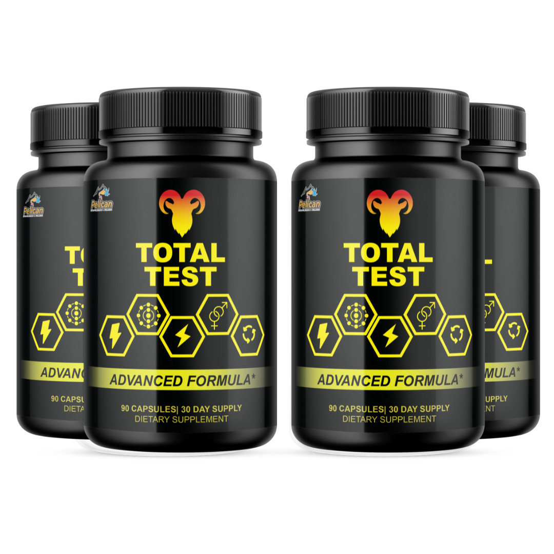 Total Test- Bodybuilding & Men’s Health Support- 4 Bottles- 360 Capsules