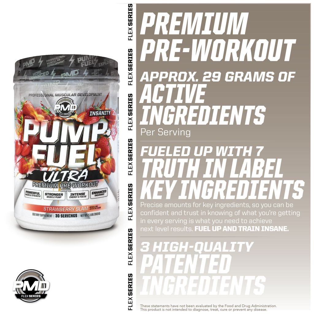 PUMP FUEL ULTRA INSANITY GLYCO LOAD PRE WORKOUT – Strawberry Slam (30 Servings)