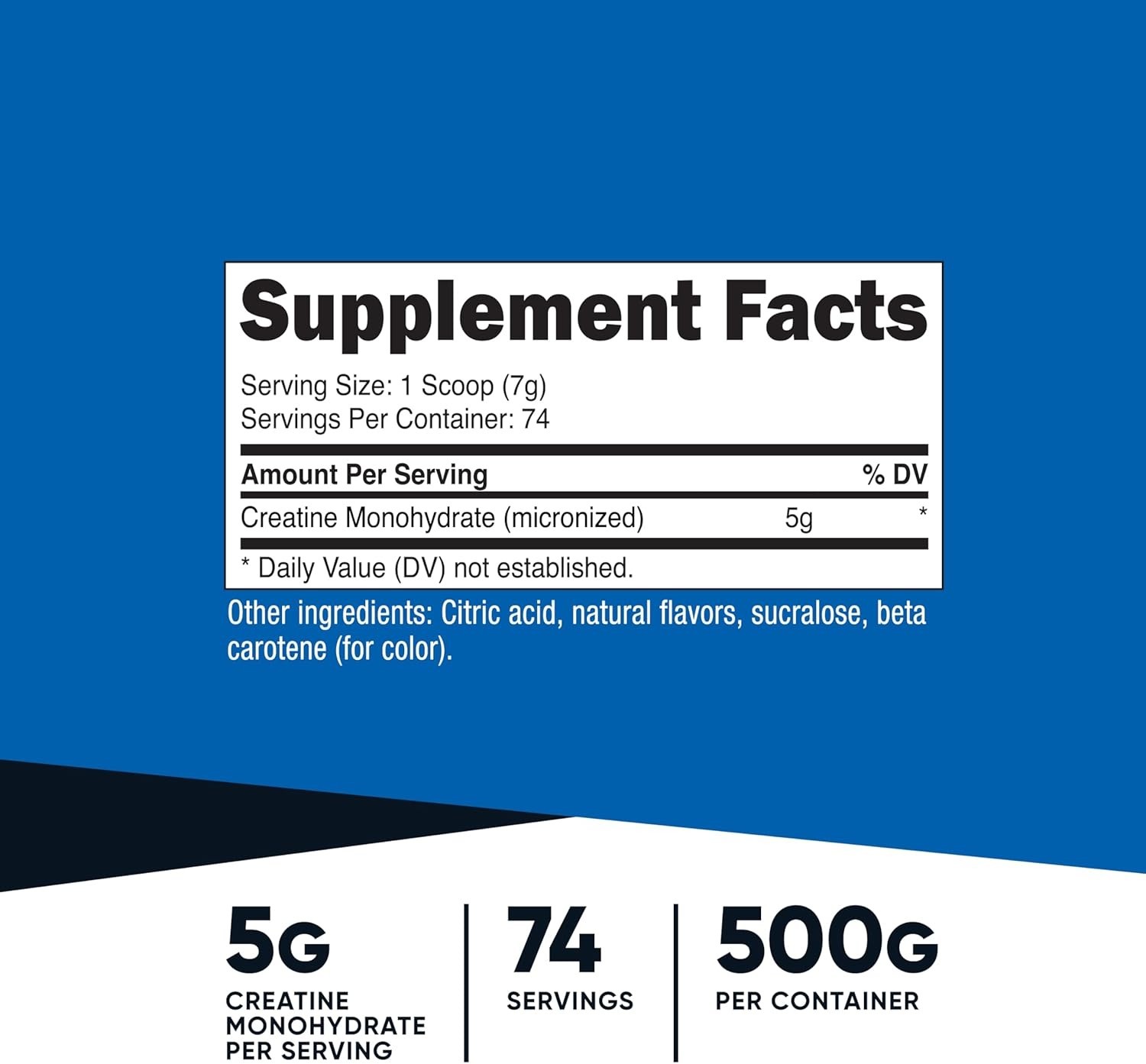 Creatine Monohydrate Powder (500G) (Mandarin Orange)