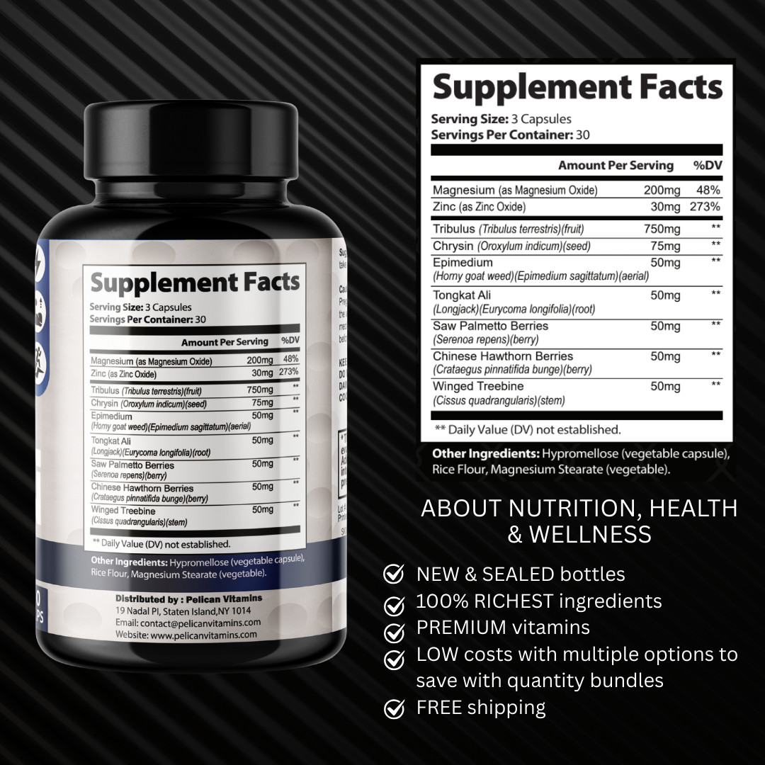 A MAN- Bodybuilding & Men’s Health Support- 10 Bottles- 900 Capsules