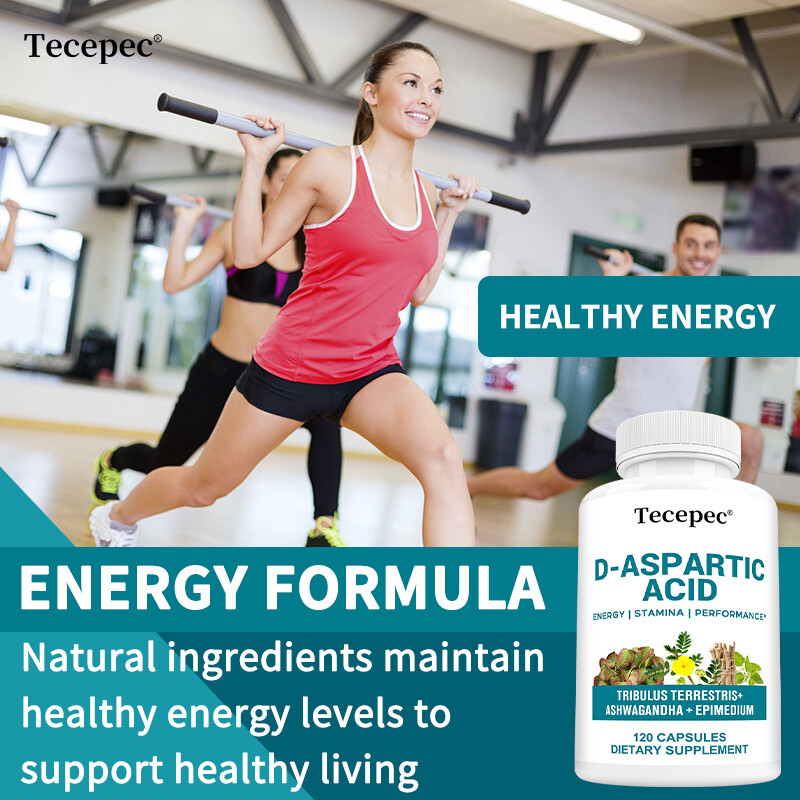 D-Aspartic Acid -Testosteron Booster, Energy & Stamina, Muscle Gain Capsules