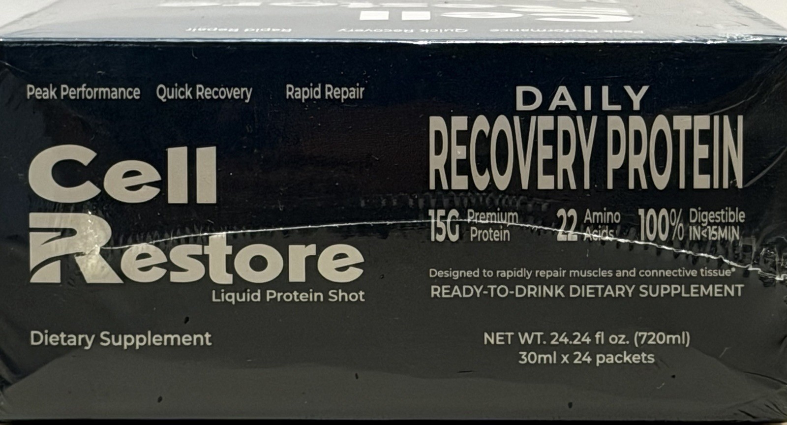 Cell Restore Daily Recovery Protein Liquid Shot 24 Pack 15g Protein Amino Acids