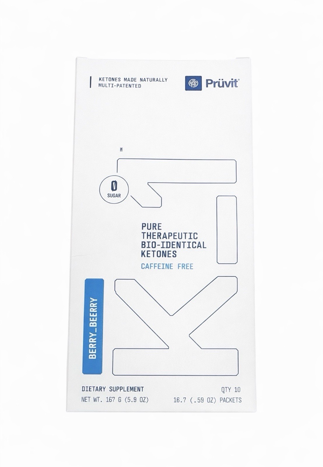 NEW K-1 Prüvit Ketones 10 Packets Free Caffe BERRY BERRY / FREE SHIPP Exp 2027