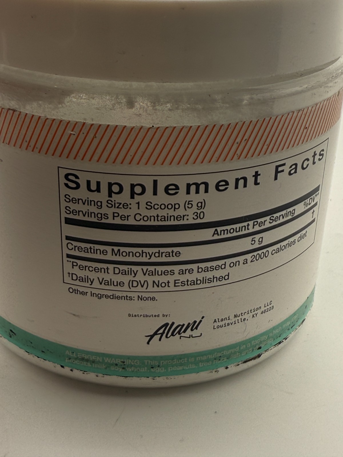 Alani Nu Creatine Monohydrate Powder Unflavored Creatine Powder 5.29oz 7/26