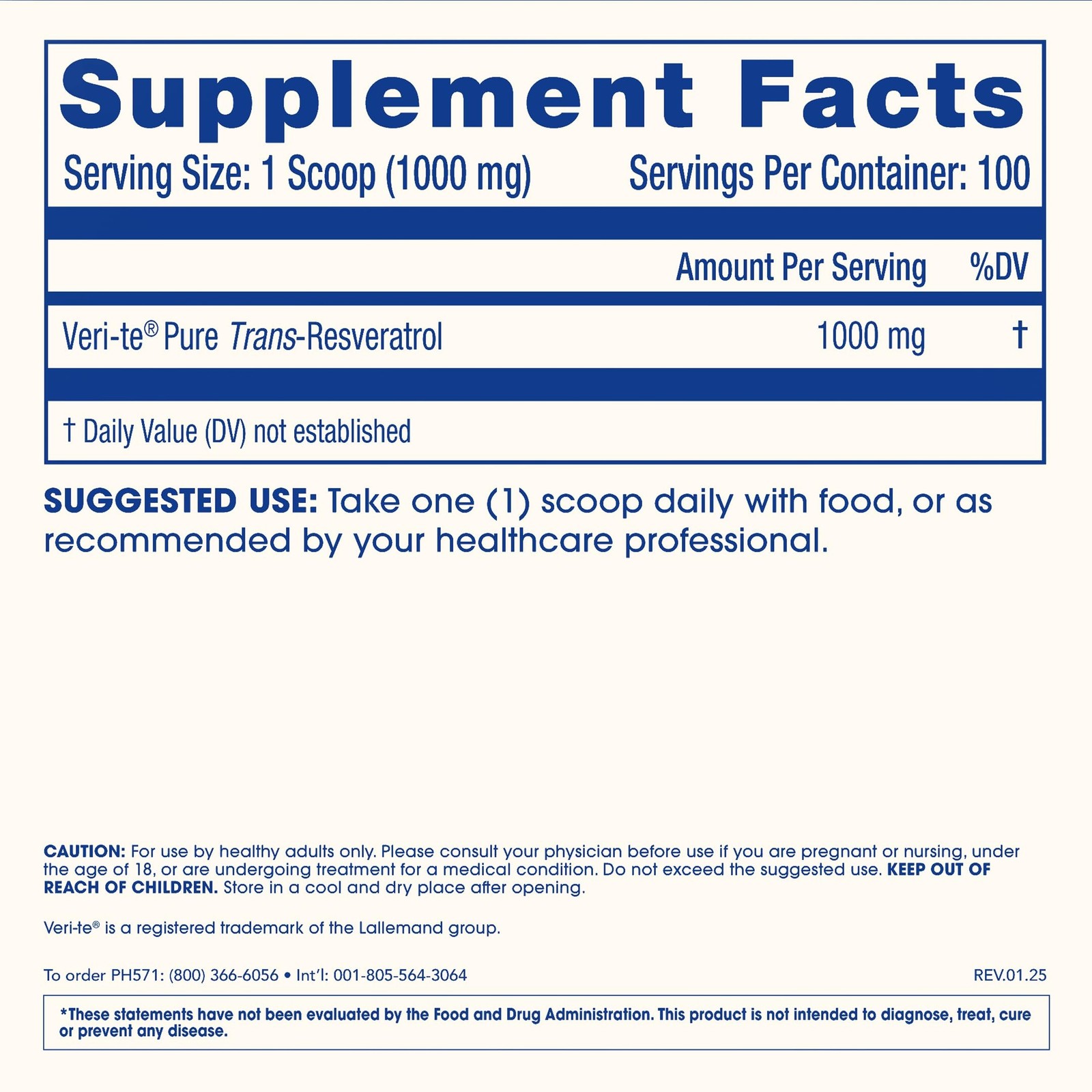 ProHealth Longevity Bulk Trans Resveratrol Powder 100 Grams – Pure Pharmaceut…