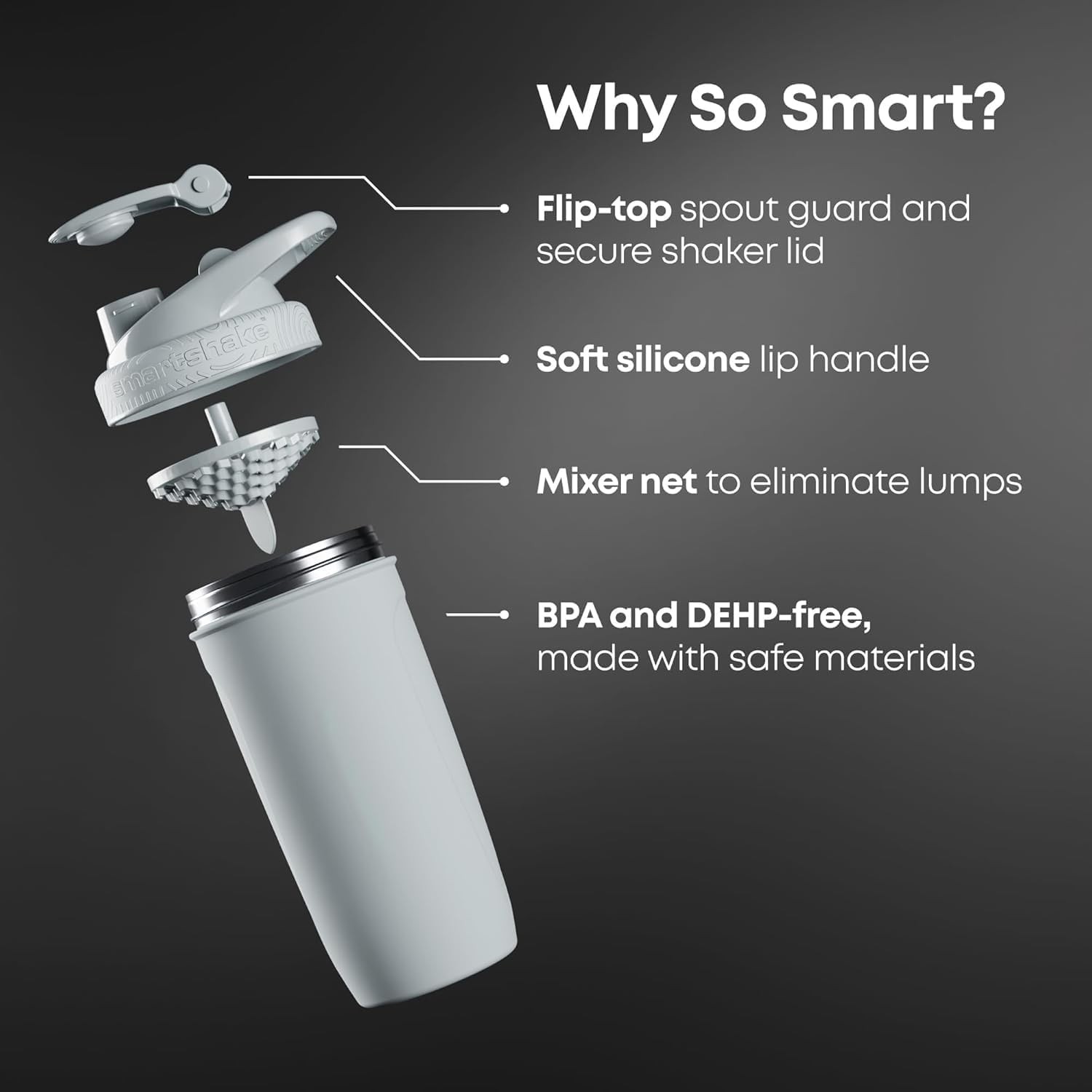 Smartshake Looney Tunes Reforce Stainless Steel Protein Shaker Bottle – Non
