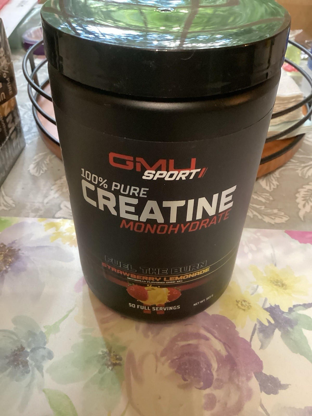 GMU SPORT Creatine Monohydrate Drink Powder Strawberry Lemonade 50 Servings 7/27