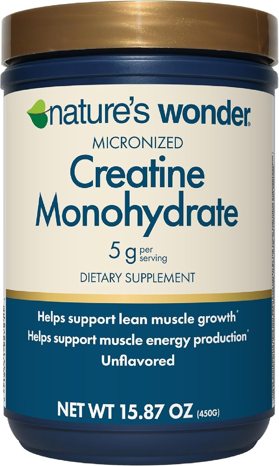 Creatine Monohydrate Powder 90 Servings 5g Unflavored 450g