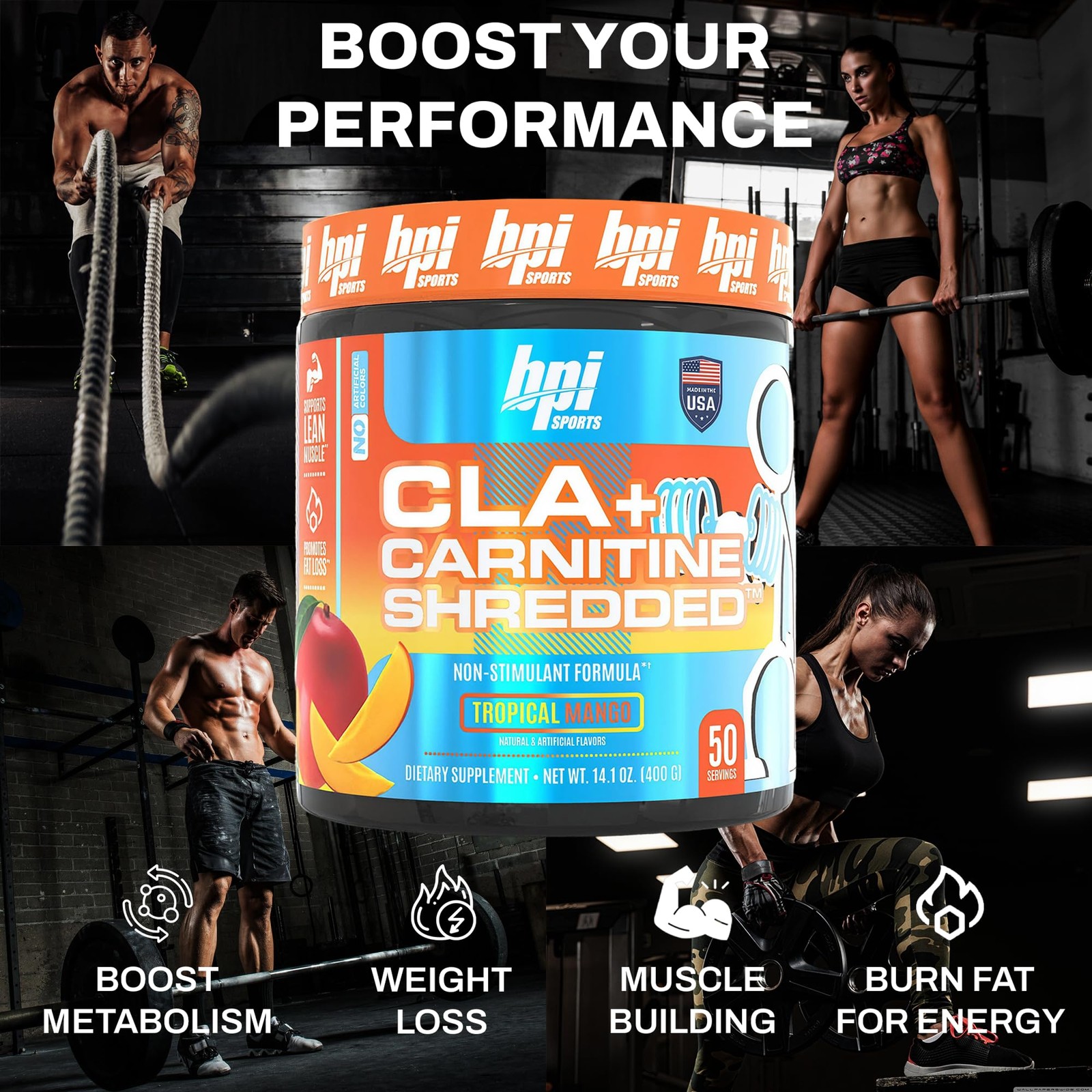 Bpi Sports Cla Carnitine Shredded – Convert Fat Cells Into Energy And Supports