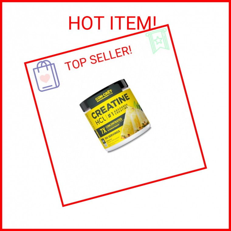 CON-CRET Creatine HCl Powder | Muscle, Cognitive, Cellular Energy Support | No B