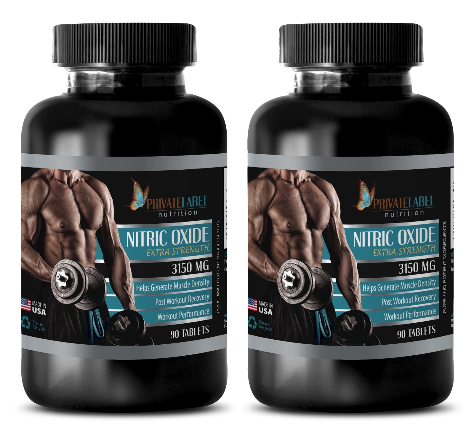 Nitric Oxide 3150mg Sports Supplements 2 Bottles 180 Capsules